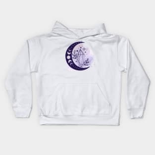 Crystal Moon Galaxy Kids Hoodie